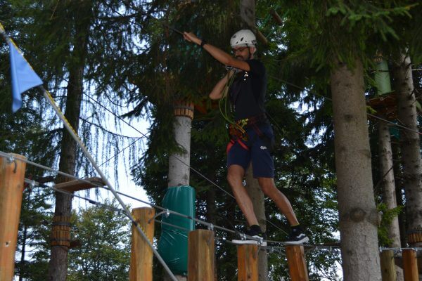 parco sospeso nel bosco percorso